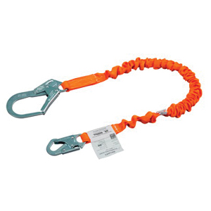 Lanyard, Shock Absorbing, Series: Titan II™, 310 lb, 6 ft Length, Polyester Line, Steel Hardware, 2 Leg, Orange, 1-3/4 in Strap Width, 5000 lb Tensile, 1-3/4 in Anchorage Hook Gate Opening, Locking Snap Hook Harness Connection Hook, OSHA Approved, ANSI Specified Specifications Met
