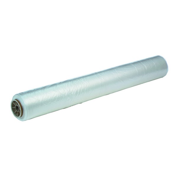Overspray Protective Sheeting, 400 ft Roll Length, 12 ft Width, 0.4 mil Thickness, Plastic, Translucent