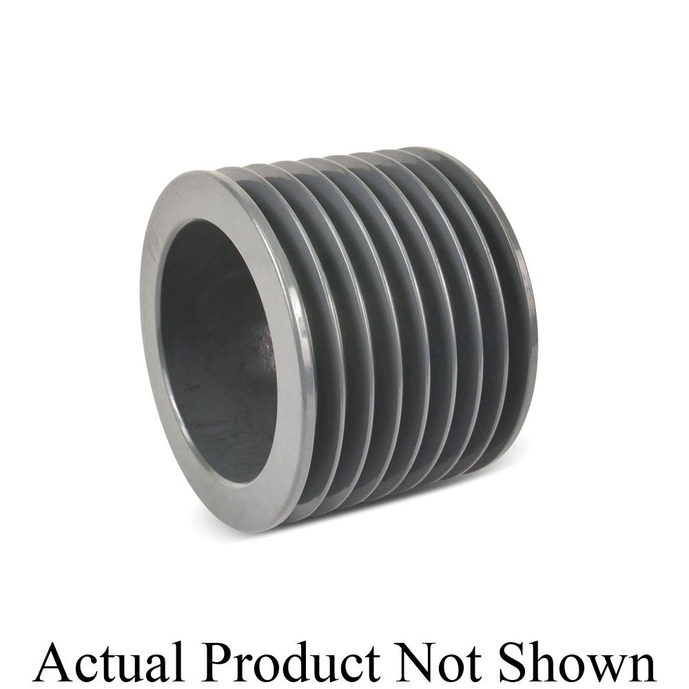 Narrow Ultra V-Belt Sheave, Type A Webbed, QD Bore, 1/2 to 1-15/16 Inch Bore Diameter, 6-1/2 Inch Outside Diameter, 6-1/2 Inch, 3 Grooves, 13/32 Inch Pitch, 1-1/2 Inch Face Width, 0.69 Inch Hub Projection, SDS Bushing, 1-1/2 Inch Overall Length, For Use With: 8V/8VX Cross Section V-Belts, Cast Iron