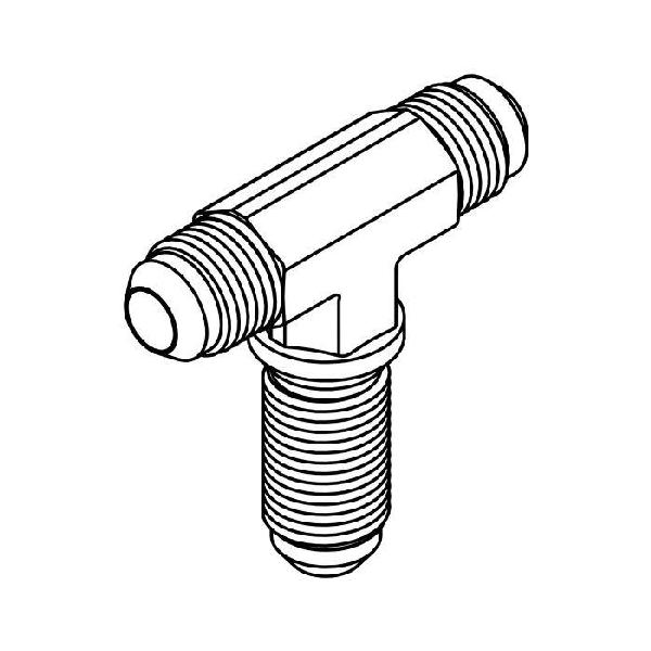 Bulkhead Union Branch Tee, Series: 2703, 7/16-20 Nominal, 37 deg Male JIC End Style, 316 Stainless Steel