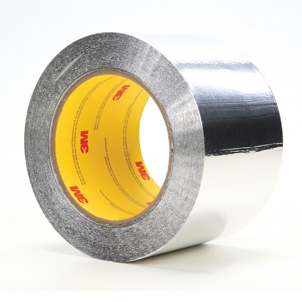 Foil Tape, General Purpose Self-Wound, 60 yd Length, 3 Inch Width, 4.5 mil Thickness, Silver, Acrylic Adhesive, Aluminum Foil Backing, 55 in-oz Adhesion Strength, 30 in-lb Tensile Strength, 300 °F Maximum Operating, -40 °F Minimum Operating