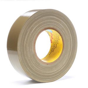 Coated Cloth Tape, 1-Sided, 54.8 m Length, 48 mm Width, 11.7 mil Thickness, Olive, Rubber Adhesive, Polyethylene Over Cloth Scrim Backing, 114 in-oz Adhesion Strength, 48 in-lb Tensile Strength, 200 °F Maximum Operating, Specifications Met: ASTM D333