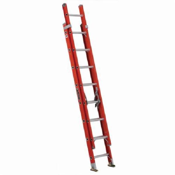 Extension Ladder, Extra Heavy Duty Multi-Section Professional, Series: FE3200, 16 ft Overall Length, ANSI Code: Type IA, 300 lb Load, Fiberglass, 15 ft 8 in Maximum Working Length, 8 ft Section Length, 12 in Adjustable Increments, 17-1/16 in Outside