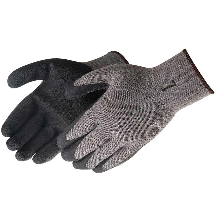 Glove, Series: 4729SP, 10 ga 60% Cotton/40% Polyester, Black, Seamless Style, Knit Wrist Cuff, Textured Latex Coating, Resists: Abrasion/Cut/Puncture/Tear