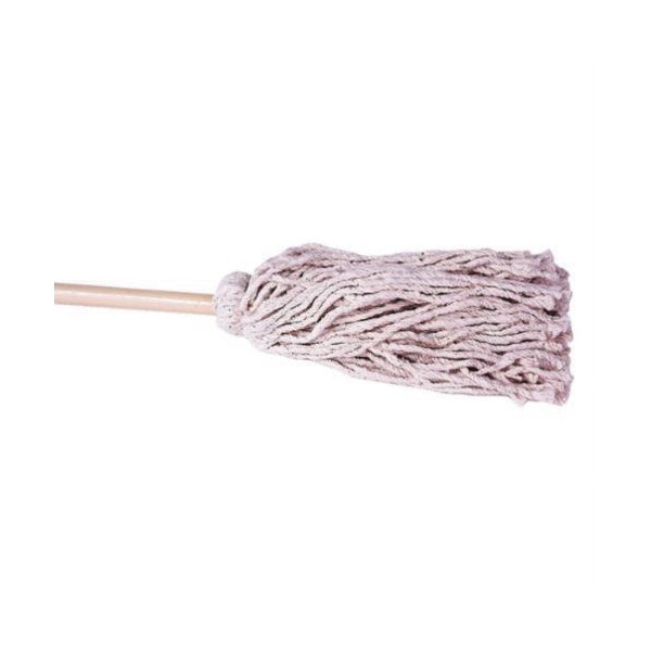 Deck Mop, 1-Piece, 14 oz, #20 Headband, 4 Ply, Cotton Head