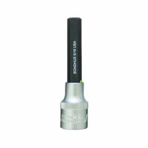 Driver Socket Bit, Series: ProHold®, Measurement System: Imperial, 3/8 Inch Drive, Hex Bit, 5/16 Inch Bit, 2 Inch Overall Length, Protanium® High Torque Steel, ProGuard™