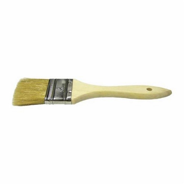 Chip and Oil Brush, Economy Grade Multi-Purpose, 4 in W Brush, China Bristle Brush, Metallic Ferrule, Wood Handle, Latex Paints, Oil Base Paints, Shellac, Varnishes and Water Base Paints Paint