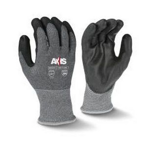 Cut-Resistant Gloves, Series: RWG560, M Size, Polyurethane Palm, Polyurethane Coating, HPPE With Fiberglass, Black/Gray, Seamless Cuff, ANSI Cut-Resistance Level: A4, ANSI Puncture-Resistance Level: 4, Resists: Abrasion, Cut, Tear and Puncture