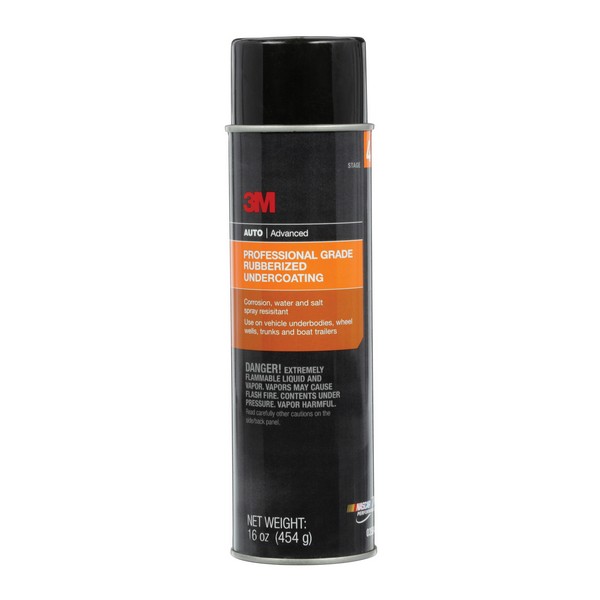 Rubberized Undercoating, Professional Grade, 16 oz Container, Can Container, Liquid Form, Black, Chemical Composition: Asphalt, Calcium Carbonate, Toluene, Propane, Mineral Spirits, Butane, Aluminum Silicate, Methyl Alcohol, Quartz Silica, 15 min Cur