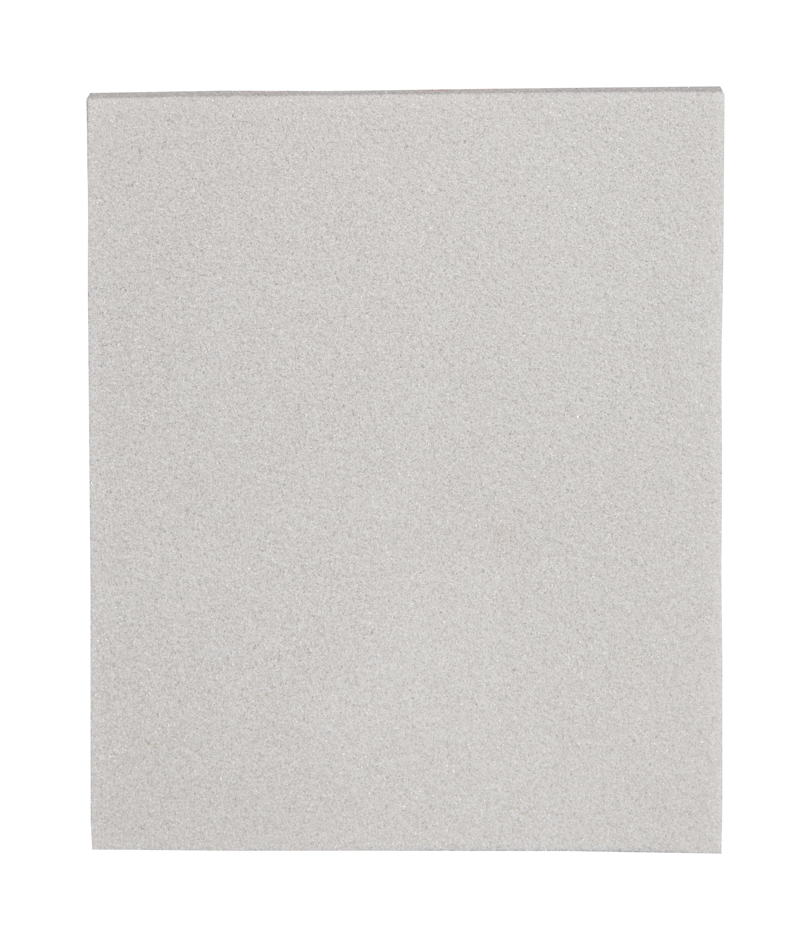 General Purpose Sanding Pad, 5 Inch Overall Length, 42 Inch Overall Width, 0.1875 Inch Overall Thickness, Fine Grade, 4 Abrasive Sides