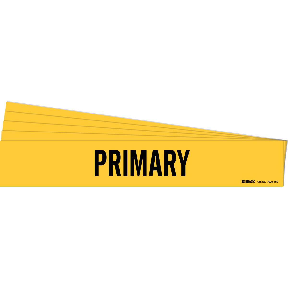 Electric Traced Pipe Marker, 1 Style, Series: 7096, Legend: ELECTRIC TRACED, Black on Yellow Legend/Background, Fits Pipe Diameter: 2.5 to 7.875 Inch, 2.25 Inch Height, 14 Inch Width, Vinyl, Self-Adhesive Mounting, 1 Markers per Card