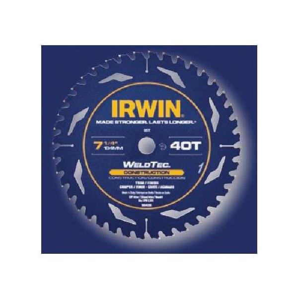 Circular Saw Blade, Portable Corded, 7-1/4 in Dia, 0.039 in Thickness, 5/8 in Arbor, ATB Teeth, 40 Teeth, 15° Tooth Angle, 12300 RPM Maximum, 1.6/1.5 mm Kerf, Diamond Cutting Edge, Carbide Tipped Blade, Applicable Materials: Wood