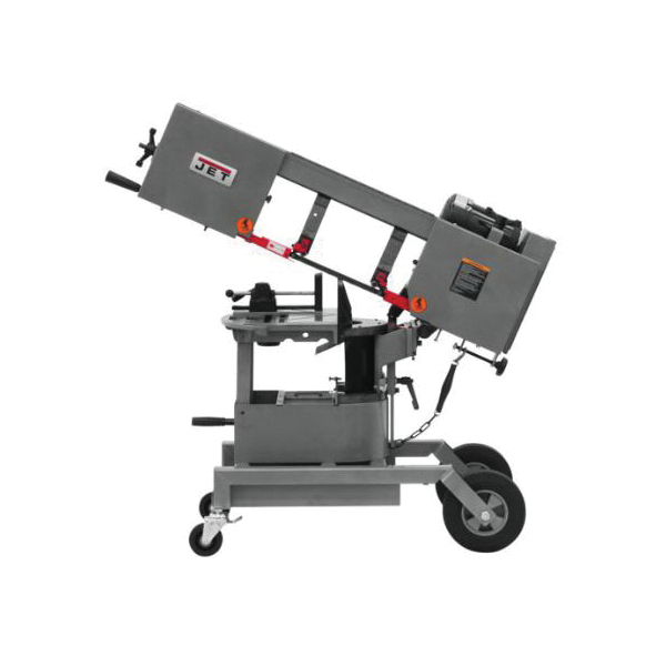 Portable Band Saw, Tool/Kit: Bare Tool, Dual Mitering Horizontal/Vertical, Cutting Capacity: 12 x 8 in, 1 x 0.035 x 120 in Blade, 64/132/247 RPM Speed, 1 hp, 115 V AC, 72 in L x 34-1/2 in W x 46 in H Dimensions
