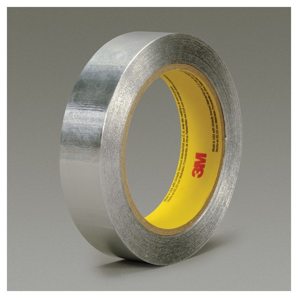 Foil Tape, General Purpose Self-Wound, 60 yd Length, 4 Inch Width, 3.25 mil Thickness, Silver, Acrylic Adhesive, Aluminum Foil Backing, 40 in-oz Adhesion Strength, 10 in-lb Tensile Strength, 300 °F Maximum Operating, -30 °F Minimum Operating