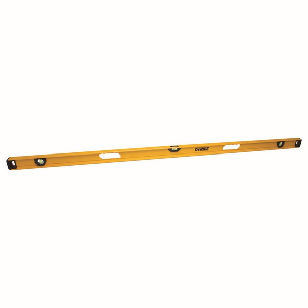 I-Beam Level, Magnetic Premium, 0.0005 in Accuracy, 78 in Length, 3 in Width, 3 Vials, Vial Positions: (1) Level/(2) Plumb, Acrylic Vial, Block Vial, 8 Magnets, Aluminum, Matte, Black/Yellow