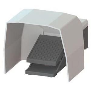 Foot Switch, Non-Latching, 230/400 VAC, 24/250 VDC, 0.25/6/3 A, 2NO-2NC, Momentary, 1-Pedal, IP65 Enclosure, Metal, Black, Environmental Conditions: -25 to 80 °C Operating Temperature, 138 mm H x 156 mm W x 265 mm D