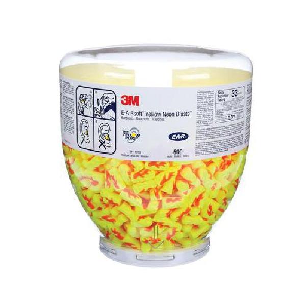Refill, Uncorded Earplug, Series: 33 dB Noise Reduction, Taper Shape, Red/Yellow Plug, Polyurethane Foam Plug