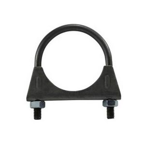 Saddle Clamp, 2-1/2 Inch Nominal, 3/8 Inch Bolt, Carbon Steel Bolt, Carbon Steel Clamp, Zinc Plated, Import