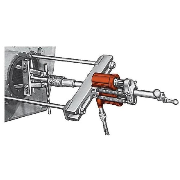 Hydraulic Cylinder, Center Hole Single Acting Spring Return, Series: RT Series, 50 ton Capacity, 3 in Stroke Length, 10-9/16 in H Retract, 10000 psi Pressure, 13-9/16 in H x 5-7/8 in in W x 9-3/8 in D Dimensions