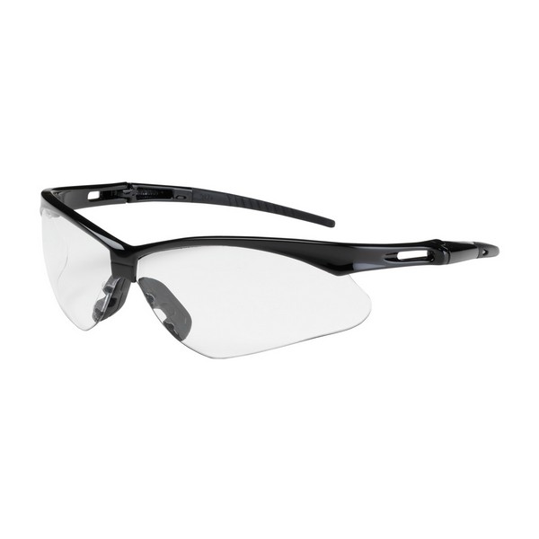 Safety Glasses, Dual, Series: Anser™ 250-AN, Unisex, Universal, Anti-Fog Lens Coating, Clear Lens, Semi-Rimless Frame, Black Frame, Polycarbonate Frame, Polycarbonate Lens, 99.99% UV Protection, Bayonet Temple