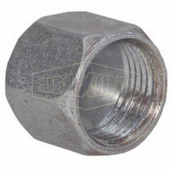 Cap, Female JIC Thread, 7/8-14 Thread, Steel, Zinc Plated, Domestic