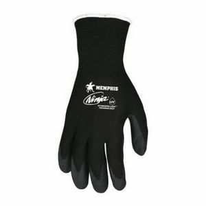 General Purpose Gloves, Dipped, Series: Ninja® N9699, Coated Glove, L, HPT™ Palm, 15 ga Nylon, Black, Standard Finger, Nylon, Knit Wrist Cuff, HPT™, Coating Coverage: Palm and Fingers, 10.425 in Length, Resists: Abrasion, Cut, Puncture and Tear