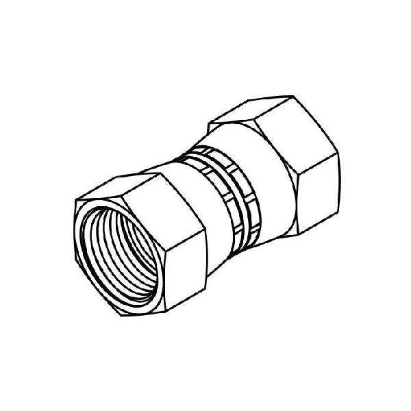 Union Adapter, Straight, Series: 6510, 3/4-16 Nominal, 37 °Female JIC Swivel End Style, 316 Stainless Steel