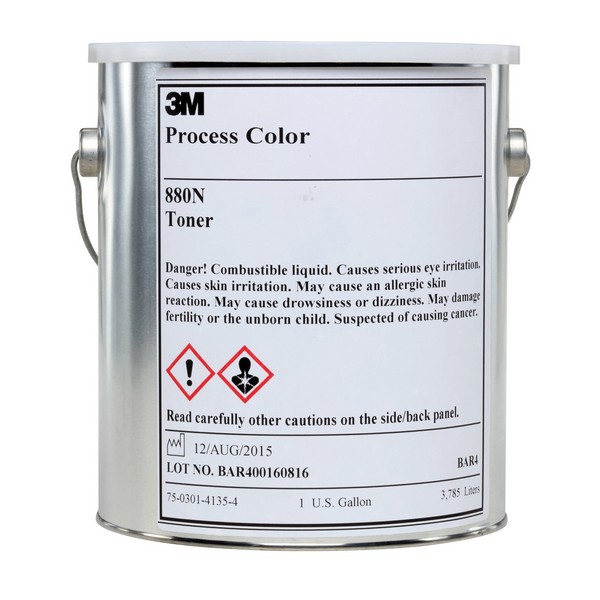 Process Color, Series: 880N, 1 gal, Can, Liquid, Clear/Toner