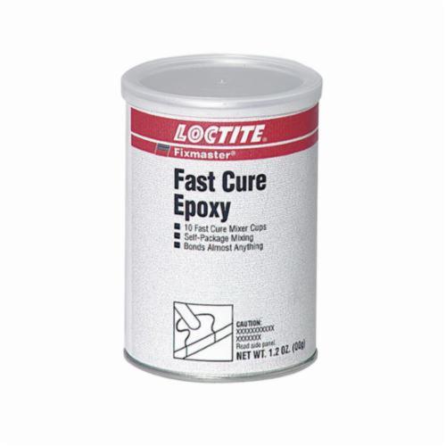 Epoxy Adhesive, Fast Cure High Performance, Mixer Cup Container, 1 oz Container, Black, 300 deg F, 0.0004 VOC, For Use On: Glass, Rubber and Metal
