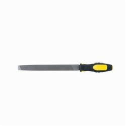 Hand File, Flat, 8 in Length, Bastard/Single Cut, Coarseness of Cut: American Pattern, Ergonomic Handle