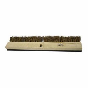 Push Broom Kit, Threaded Tip, 18 in Overall Length, 2 in Trim Length, Palmyra Bristle, Hardwood Block, 18 in Block, 7/8 in Diameter x 48 in L Handle, Hardwood Handle