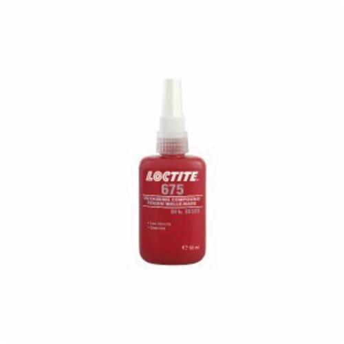 Retaining Compound, 1-Part, Series: 675™, Bottle, 250 mL, Green, Mild, 1.109 Specific Gravity, <gt/>199.94 deg F Flash, 18.43 g/L VOC, 100 to 150 mPs Viscosity Rating, Flammability: 1, 3000 psi Shear Strength