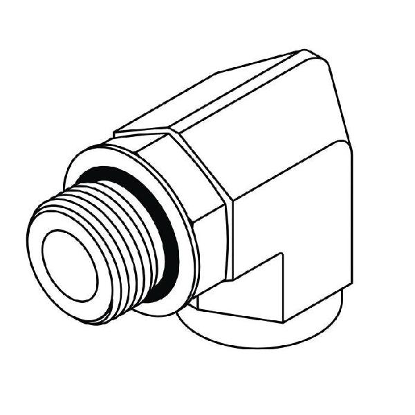 Elbow, Series: 6805, 9/16-18 x 1/4-18 Nominal, Male O-Ring x FNPT End Style, 90 deg Angle, 316 Stainless Steel