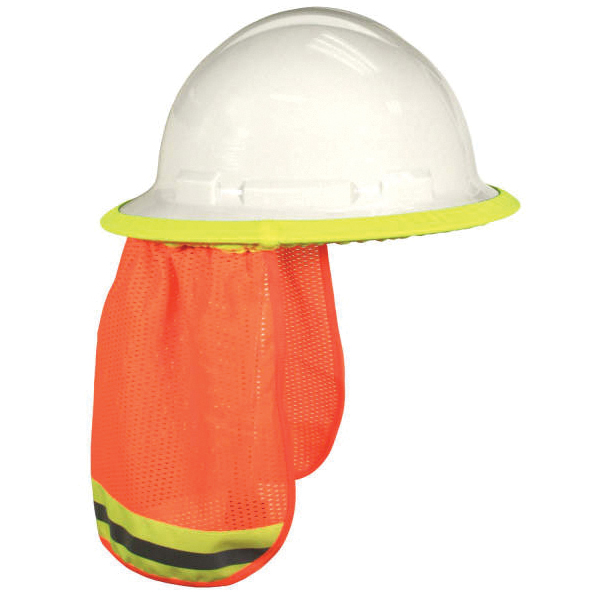 Mesh Neck Shade, Flame-Resistant Universal, Polyester, Hi-Viz Orange