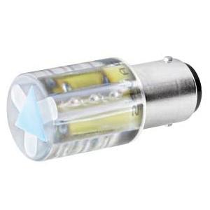 LED Lamp, 5 W Wattage, 115 VAC, LED Lamp, BA15D Lamp Base, Clear, 45 mm H x 20 mm W Dimensions