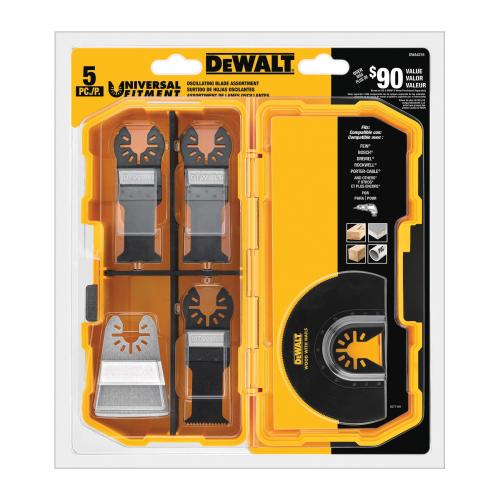 Oscillating Blade Set, 5-Piece, For Use With: All Oscillating Tool, Specifications: 1-3/4 in OAL, Steel, Black