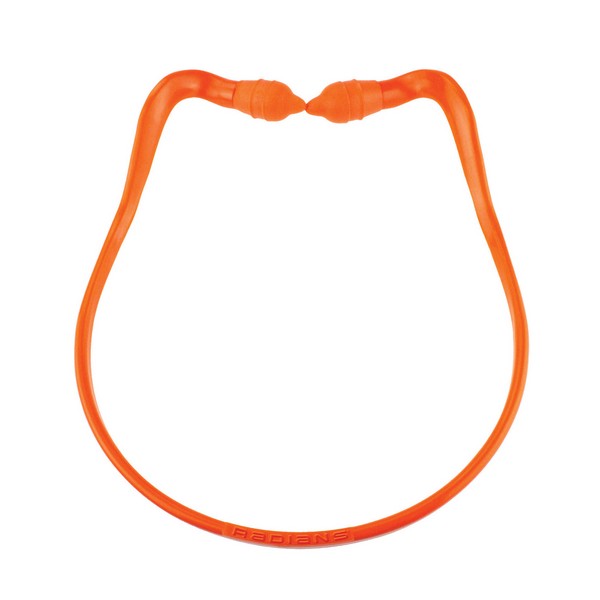 Ear Plug, Series: RadBand 2, Banded Design, 25 dB Noise Reduction, Pod Shape, Regular Size, Orange Plug, Polyurethane Foam Plug, Orange Cord, Specifications Met: ANSI S3.19-1974, Disposable/Reusable: Reusable