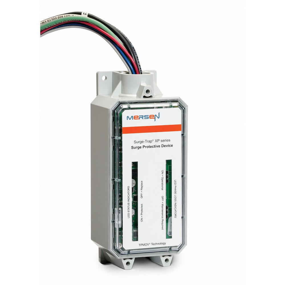 Surge Protective Device, 120/240 Delta VAC Electrical Rating, 50/60 Hz Frequency, 4 Wires, 200 kA Short Circuit, 100 kA Peak Surge Current, 20 kA Nominal Discharge, Modes of Protection: L-G/L-L/L-N/N-G, LED/Remote Audible Alarm Indicator, 3 ph, Envir