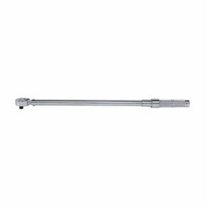Micrometer Torque Wrench, 1 in Drive, 140 to 700 ft-lb, Ratcheting, Graduations: 2 ft-lb, 46 in Overall Length, CW/CCW, +/-3% CW, +/-6% CCW Accuracy, Audible Click Indicator, Knurled Grip, Specifications Met: ASME B107.14M, Steel, Full Polished