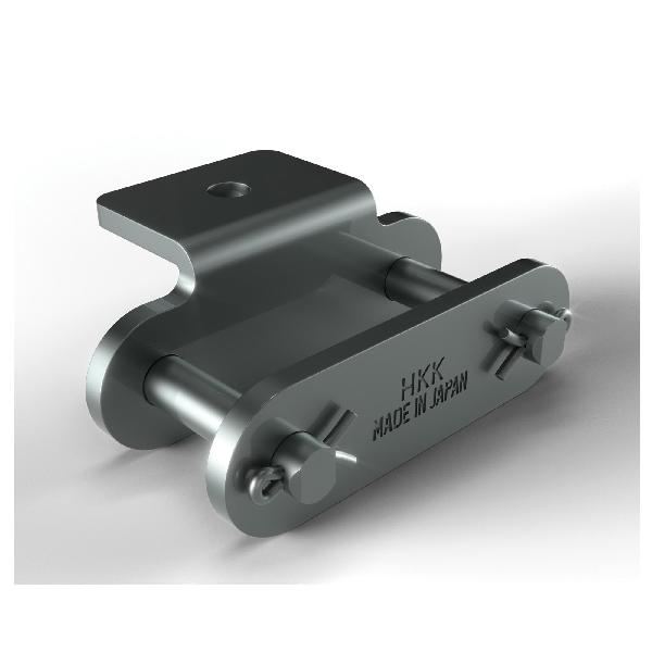 Conveyor Connecting Link, A-1 Attachment Cottered Double Pitch, C2040 Chain, 1 in Pitch, 0.156 in Pin Dia, 0.45 in Link Plate Height, 0.06 in Link Plate Thickness
