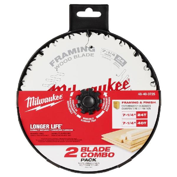 48-40-0725 7-1/4" 24T & 40T CIRC SAW BLADE 2PK MILWUAKEE