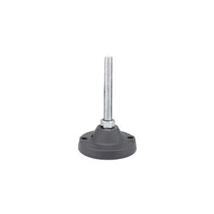Articulating Leveler, Heavy Duty, Series: 520, 1-8 Stem Thread, +/-2° Articulating Stem, 7000 lb Static Load, 4.84 Inch Diameter x 10.07 Inch Length