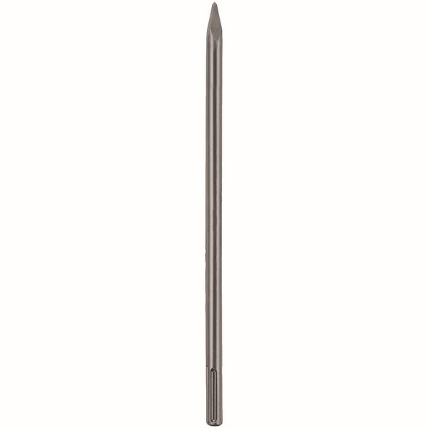 Bull Point Chisel, For Use With: SDS Max® Shank Demolition and Rotary Hammers, 18 in Overall Length, 3/4 in Dia Bit, Steel, Silver