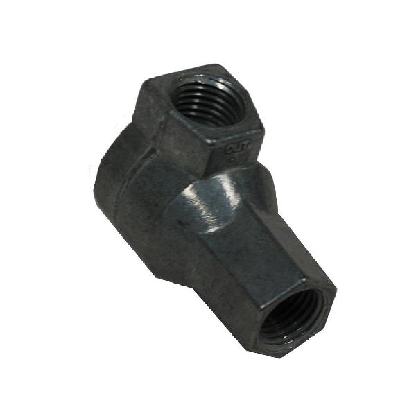 Shuttle Valve, Quick Exhaust, For Use With: Clutches and Bakes, Specifications: 1/4 in NPT Port, 1/4 in Valve Orifice, In-Line Mount, 5 to 100 psi Operating Pressure, Polyurethane Valve Element, Die Cast Zinc, 1.36 in W x 1.86 in H Dimensions