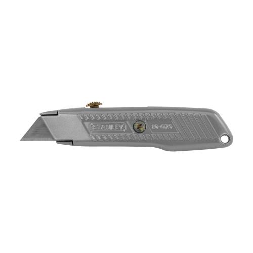 Utility Knife, 2-7/16 in Blade Length, Retractable Blade, Steel Blade, 3 Number of Blades Included, Straight Handle, 5-7/8 in L Handle, Steel Handle, 5-7/8 in Overall Length