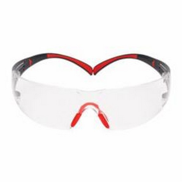 Safety Glasses, Value Range, Series: 400, Universal, Anti-Fog Lens Coating, Clear Lens, Frameless, Plastic Frame, Polycarbonate Lens, 99.9 % UV Protection, Pressure Diffusion Temple, ANSI Z87.1-2015 Specifications Met