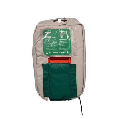 Heated Jacket, 10 Gallon, For Use With: Hughes Gravity Fed Eyewash, 120 V AC, 68 to 77 °F, PVC Coated Polyester, Gray/White