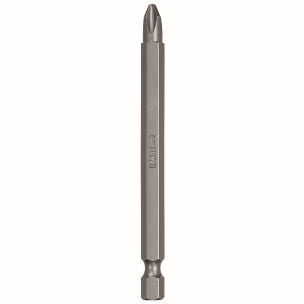 Power Bit, Standard, #2 Point, Phillips® Point, 3-1/2 in Overall Length, Hex Shank, 1/4 in Shank, Steel