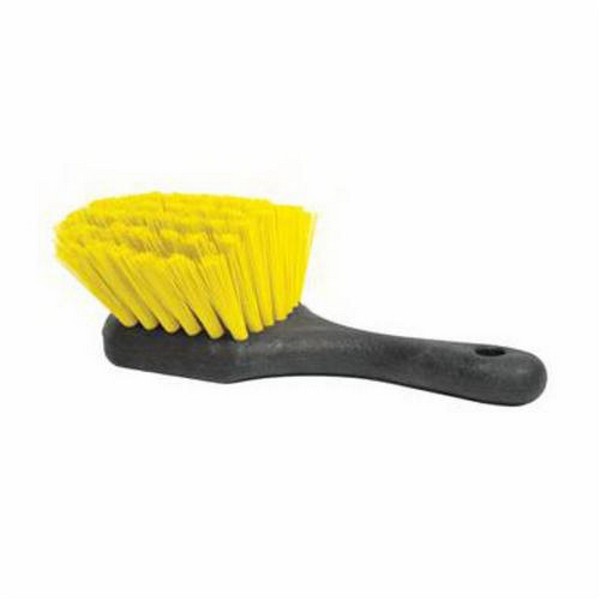 Utility Scrub Brush, Foam Block, 8 in L Block, Polyethylene Terephthalate Trim, Yellow Trim Color, Foam Handle