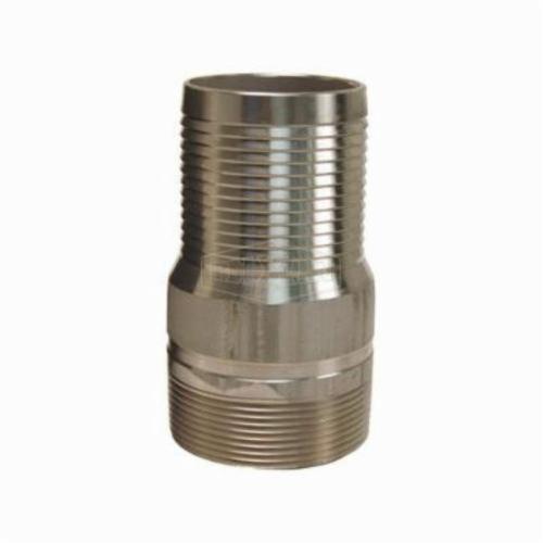 Combination Nipple, No Knurl, Series: King™, 5 Inch Nominal, Hose Shank x MNPT, 9 Inch Length, 316 Stainless Steel, Domestic